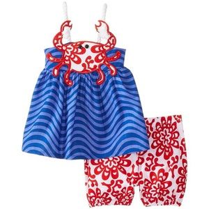 Mud Pie Baby Girls' Crab Rope Top